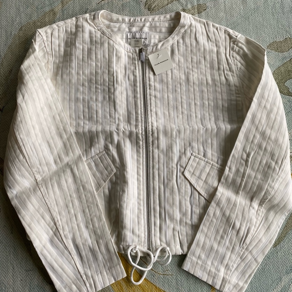 Brand new CLUB MONACO Light Canvas White Summer Jacket SIZE Medium